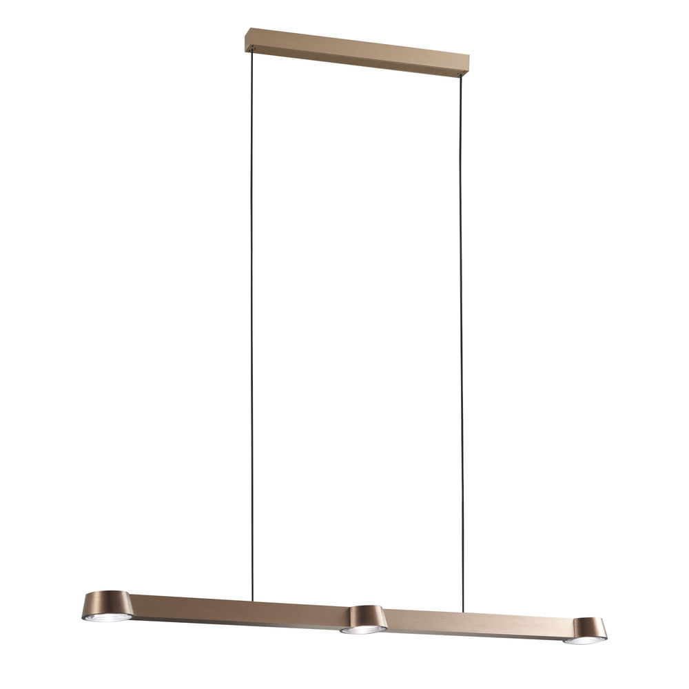 Optic Linear pendant in rose gold finish