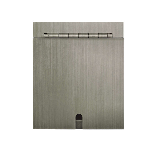 Horizon Square Recessed Floor Box Socket Single Satin Nickel