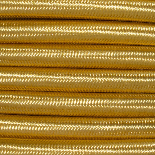 Braided Cloth Round Flex 3 Core Cable 0.75mm² Celtic Gold