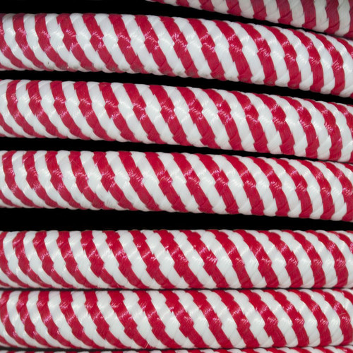 Braided Cloth Round Flex 3 Core Cable 0.75mm² Red and White