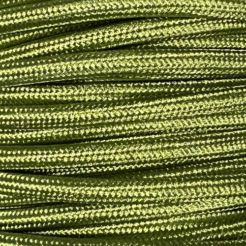 Braided Cloth Round Flex 3 Core Cable 0.75mm² Olive Green