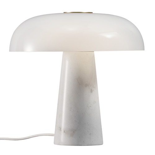 Glossy Marble Table Lamp 15W White