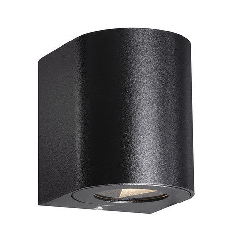 Canto 2 Seaside Up and Down Outdoor Garden Pillar Wall Light Black 2x6W LED 3000K Warm White