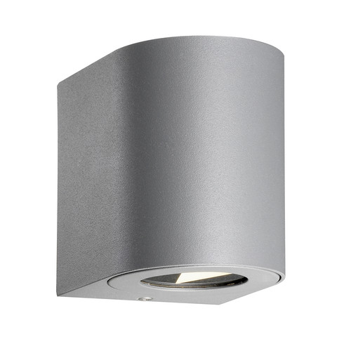 Canto 2 Up and Down Outdoor Garden Pillar Wall Light Grey 2x6W LED 3000K Warm White