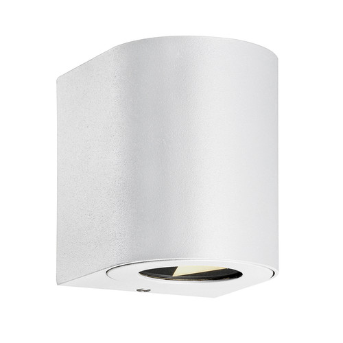 Canto 2 Up and Down Outdoor Garden Pillar Wall Light White 2x6W LED 3000K Warm White
