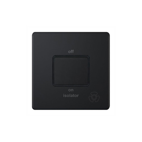 Fan Isolator Switch Screwless 1 gang fan isolator switch Matt Black