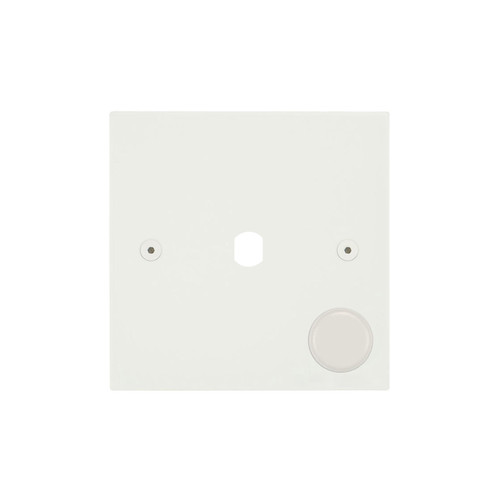 Horizon Square Dimmer Plate and Caps 1 gang Primed White