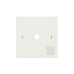 Horizon Square Dimmer Plate and Caps Paintable 1 gang Primed White