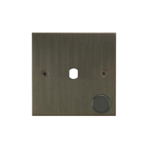 Horizon Square Dimmer Plate and Caps 1 gang Jordan Bronze