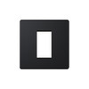 Euro Plate Screwless 1 Gang Euro Plate Matt Black