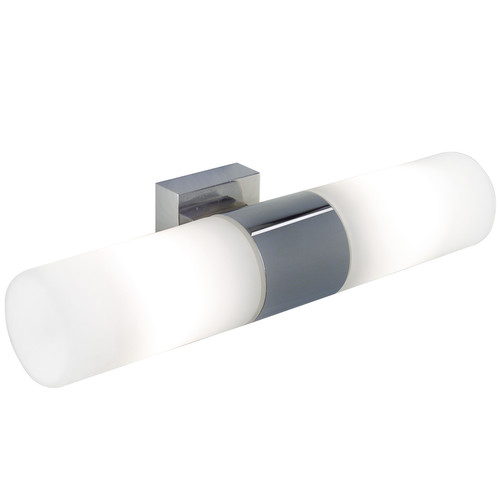 Tangens Double Bathroom Mirror Light Chrome 2x25W