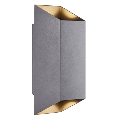 Nico 22 Square Up and Down Outdoor Garden Wall Light Anthracite 2x35W