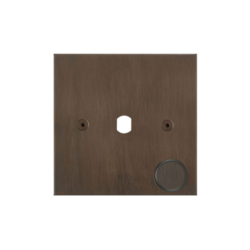 Horizon Square Dimmer Plate and Caps 1 Gang Chocolate Bronze