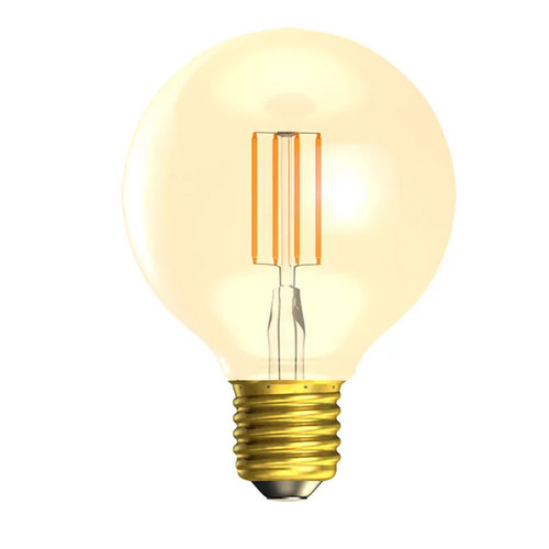 LED Filament Antique Globe 80mm 560lm 2200K Dimmable Light Bulb ES/E27 6W