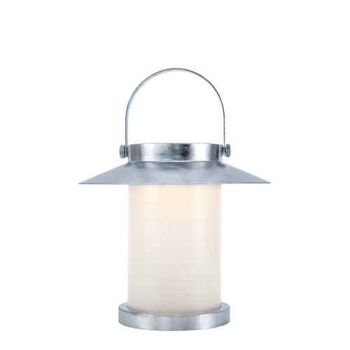 Temple To Go 35 Portable Solar LED Battery Outdoor Garden Table Light 3W 3000K Warm White Galvanized