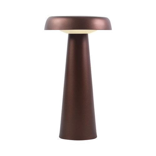 Arcello Portable Rechargeable LED Outdoor Garden Battery Table Light 2.8W 2700K Warm White Brass
