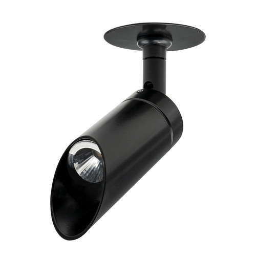 Tube Spotlight 45° Angle Hood Semi Recessed GU11 240V 35W Black