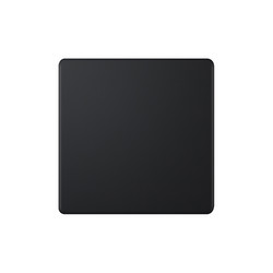 Blank Plate Screwless 1 Gang Matt Black