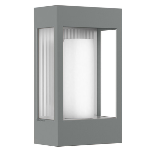 Brick Outdoor Garden Lantern Wall Light 23W Silver Grey