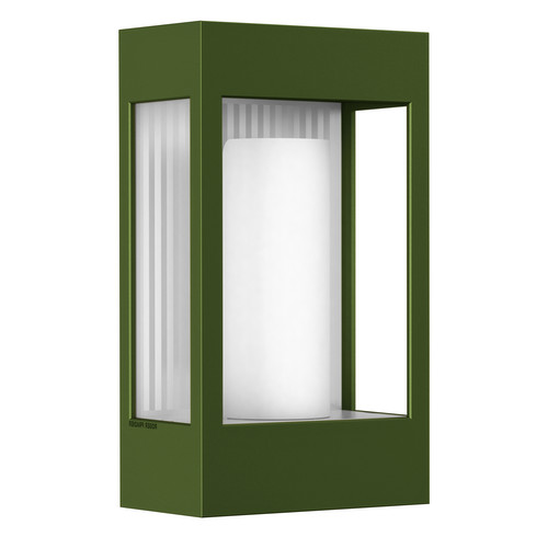 Brick Outdoor Garden Lantern Wall Light 23W Fern Green