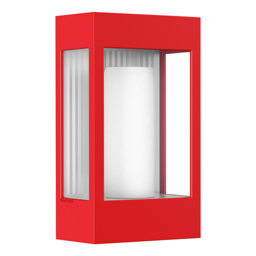 Brick Outdoor Garden Lantern Wall Light 23W Red