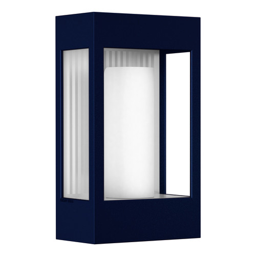 Brick Outdoor Garden Lantern Wall Light 23W Steel Blue