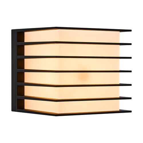 Fluctus 13 Outdoor Garden Wall Light 15W Black