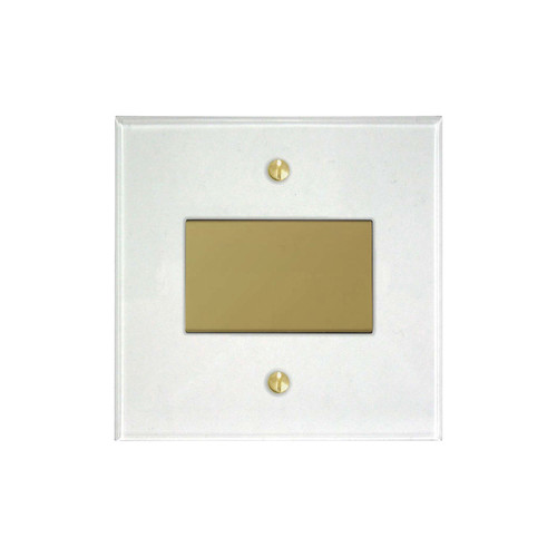 Prism Fan Isolator Switch 1 Gang Clear Perspex / Polished Brass