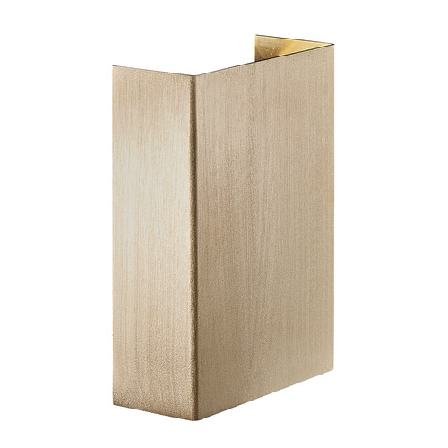 Fold 10 Up and Down Outdoor Garden Wall Light Brass 7.5W 3000K Warm White