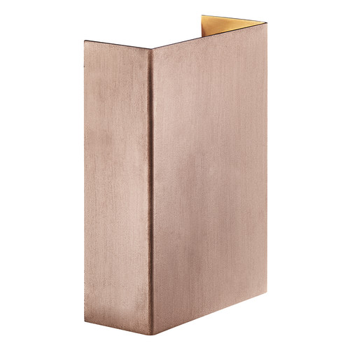 Fold 10 Up and Down Outdoor Garden Wall Light Copper 7.5W 3000K Warm White