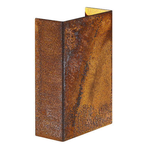 Fold 10 Up and Down Outdoor Garden Wall Light Corten 7.5W 3000K Warm White