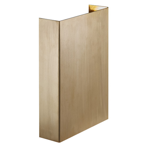 Fold 15 Up and Down Outdoor Garden Wall Light Brass 10.4W 3000K Warm White