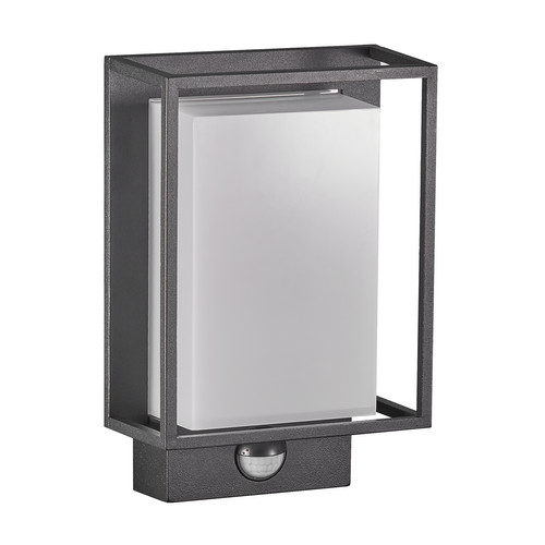 Nestor Sensor Outdoor Garden Wall Light Black 8W 2700K Warm White