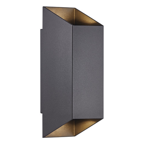 Nico 22 Square Up and Down Outdoor Garden Wall Light Black 2x35W