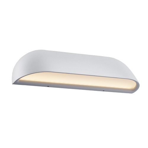 Front 26 Outdoor Garden Wall Light White 8W LED 3000K Warm White