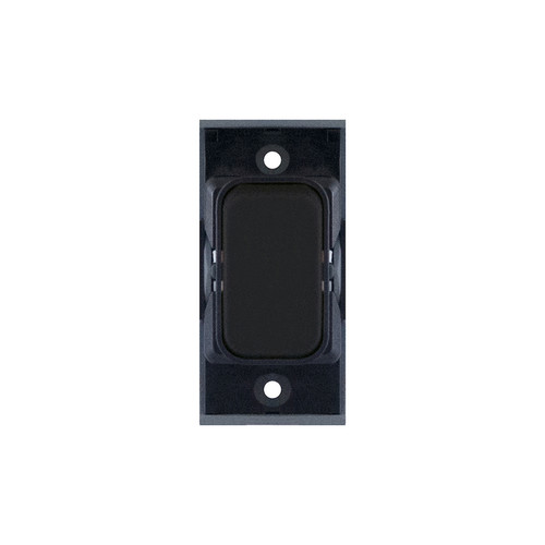 Screwless Rocker Switch Module 2 Way 10A Matt Black