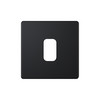 Modular Plate Screwless 1 Gang Single Grid Matt Black