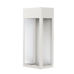 Hogar No1 Outdoor Garden Lantern Wall Light 2x9W Pure White Aluminium