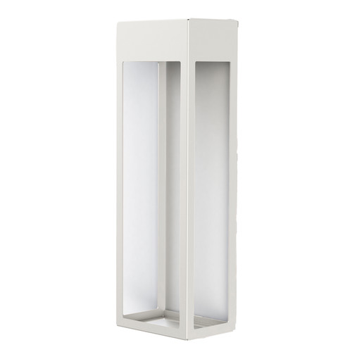 Hogar No2 Outdoor Garden Lantern Wall Light 2x9W Pure White Aluminium