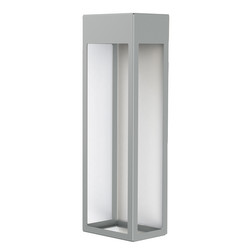 Hogar No2 Outdoor Garden Lantern Wall Light 2x9W Silk Grey Aluminium