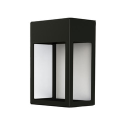 Hogar No3 Outdoor Garden Lantern Wall Light 2x9W Black Grey Aluminium