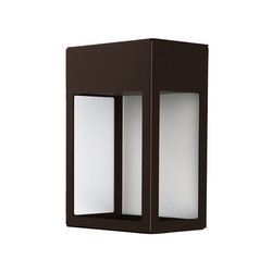 Hogar No3 Outdoor Garden Lantern Wall Light 2x9W Old Rustic Aluminium