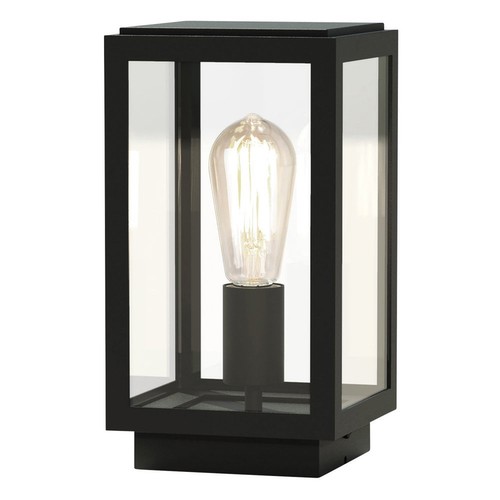 Homefield Outdoor Pedestal Light Textured Black 12W