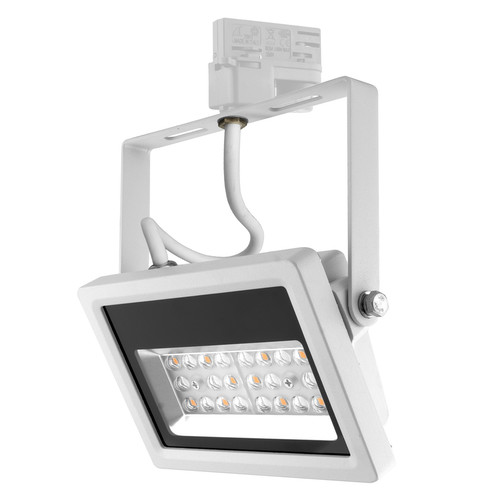 White LED 3 Circuit Track Floodlight 240V 10W 3000K Warm White