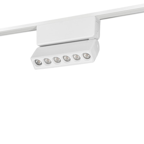 Laser Ultra Slim Magnetic Track LED Focus Dimmable Wall Washer Rotating Arm 48V White 10W 3000K Warm White