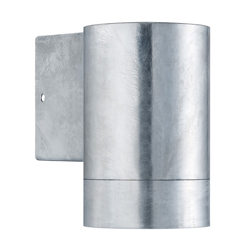Tin Maxi Outdoor Garden Pillar Wall Light Galvanized 35W