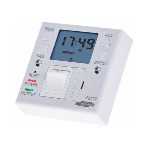 7 Day Fused Spur Timeswitch White