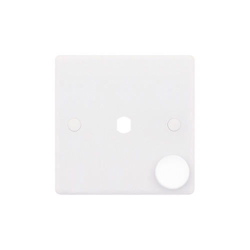 Dimmer Plate With Knobs 1 Gang Plate White