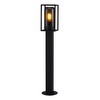 Griffin Outdoor Garden Bollard Light Black Smoked 15W