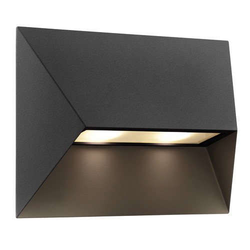 Pontio 27 Outdoor Garden Wall Light Black 2x25W